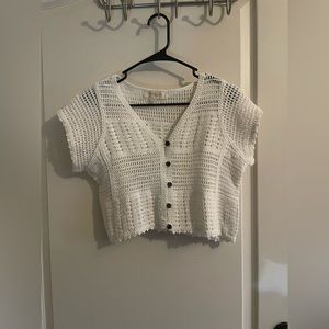 White Knit Top